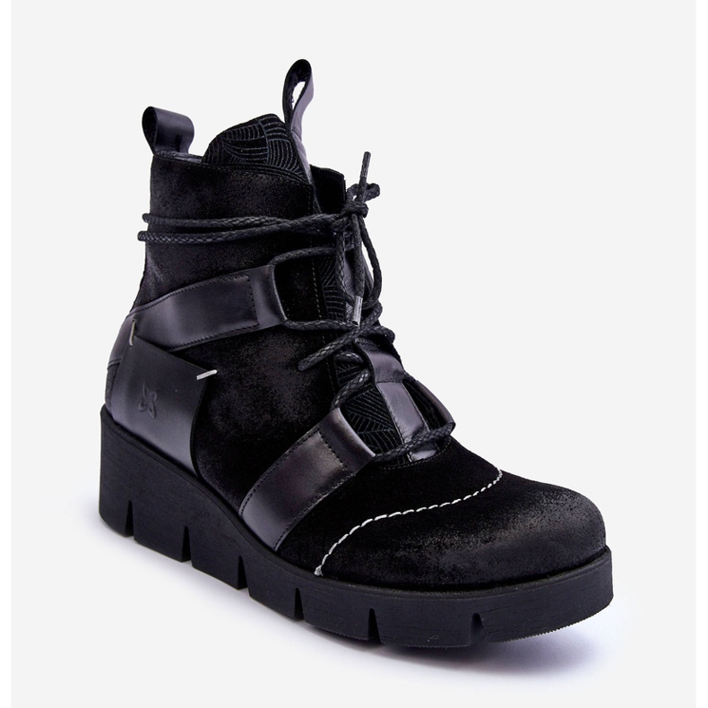 Bottines Compensées en Cuir Maciejka 06185-01 Noir le noir 1