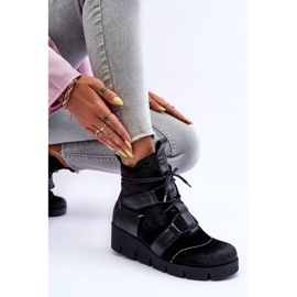 Bottines Compensées en Cuir Maciejka 06185-01 Noir le noir 8
