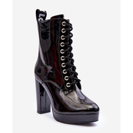 Bottes noires à talons hauts vernies Lolis le noir 1 Bottes noires à talons hauts vernies Lolis le noir 1