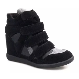 Baskets Compensées R9686 Noir le noir 4