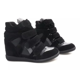Baskets Compensées R9686 Noir le noir 1