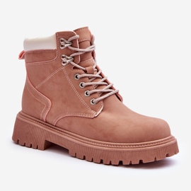 Trappeurs chauds en cuir pour femmes, bâtons roses 1 Trappeurs chauds en cuir pour femmes, bâtons roses 1