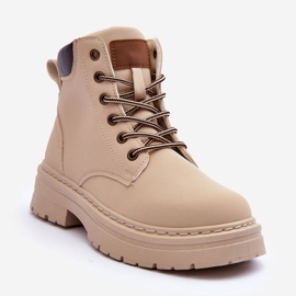 Bottines Trappeuses Femme Warm Beige Clair Corbin 1
