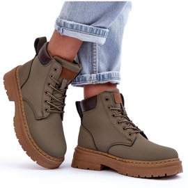 Bottines Trappeuses Femme Warm Vert Corbin 9