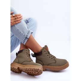 Bottines Trappeuses Femme Warm Vert Corbin 8