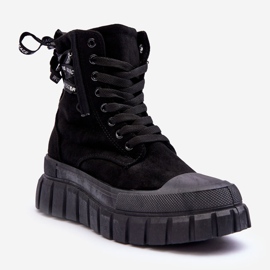 Bottes à plateforme en daim pour femmes, noir Rafter le noir 1