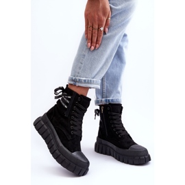 Bottes à plateforme en daim pour femmes, noir Rafter le noir 6