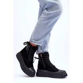 Bottes à plateforme en daim pour femmes, noir Rafter le noir 2