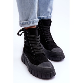 Bottes à plateforme en daim pour femmes, noir Rafter le noir 5