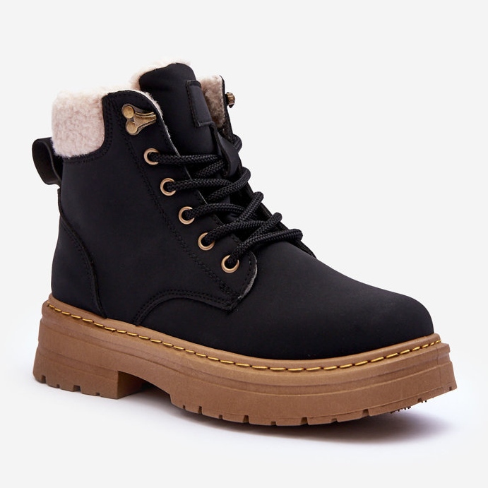 Bottines Femme En Peau De Mouton Noir Jette le noir 1