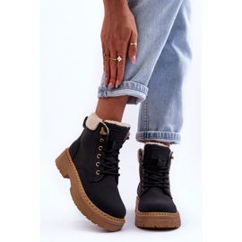 Bottines Femme En Peau De Mouton Noir Jette le noir 6