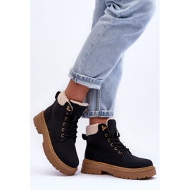 Bottines Femme En Peau De Mouton Noir Jette le noir 2