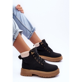 Bottines Femme En Peau De Mouton Noir Jette le noir 7