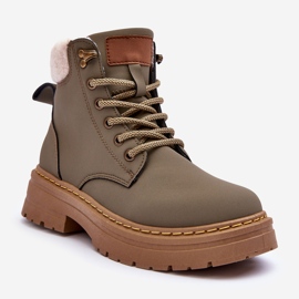 Bottines Femme En Peau De Mouton Vert Jette 1