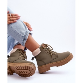 Bottines Femme En Peau De Mouton Vert Jette 8