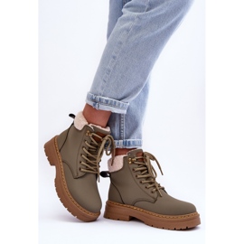 Bottines Femme En Peau De Mouton Vert Jette 3