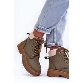 Bottines Femme En Peau De Mouton Vert Jette 4