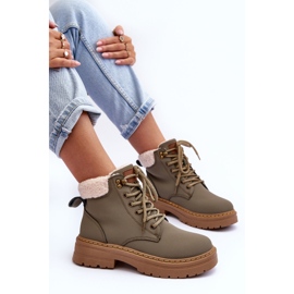 Bottines Femme En Peau De Mouton Vert Jette 7