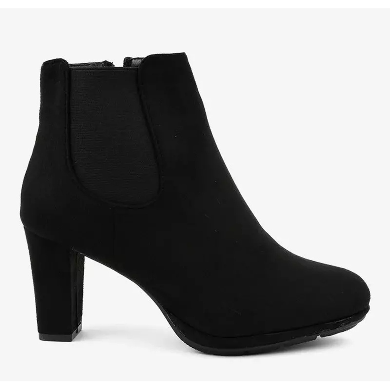 Bottines noires sur le poteau F156-2 le noir 2
