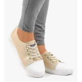 Baskets classiques beiges QW8371-3 2