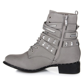 Vices New Collection Travailleur de bottes de roche gris 1
