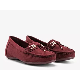Mocassins marron Darren rouge 2