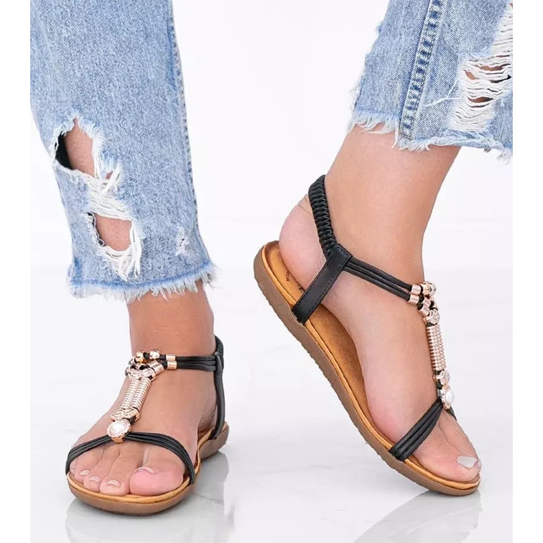 Sandales noires femme Liva 2