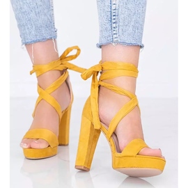 Sandales à lacets moutarde Ginny jaune 2