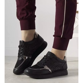 Baskets de sport noires à motif Festival ajouré le noir 1