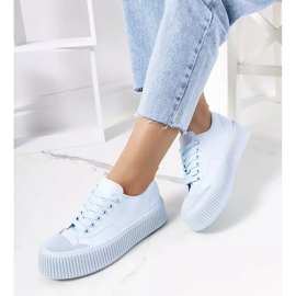 Baskets femme Moises bleues 2