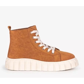 Baskets Christal marron brun 1