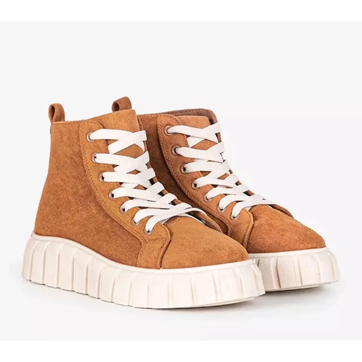 Baskets Christal marron brun 2