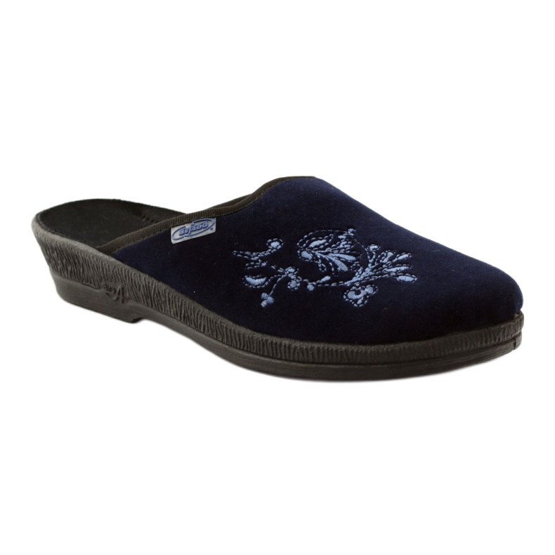 Broderie Chaussons pour femmes Befado 219d426 bleu bleu marine 1