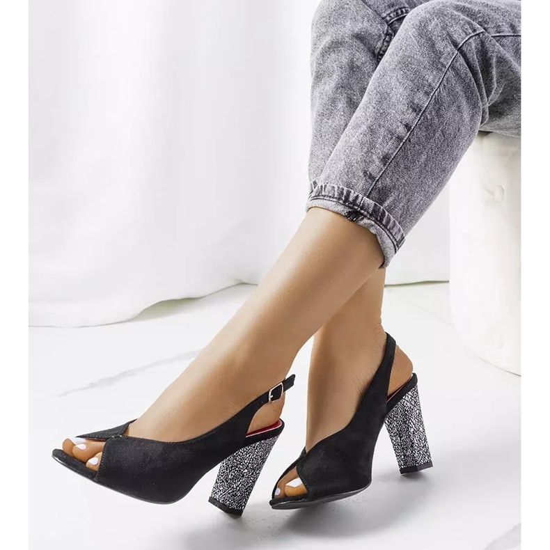 Sandales en daim noir Bonnie le noir 2