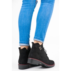 Balada Bottines en daim à nouer noir 2