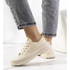 Baskets beiges à semelle épaisse Beat 2