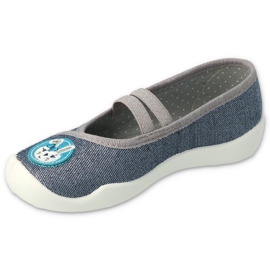 Befado chaussons enfant avec un lapin 116X298 gris/argent 1
