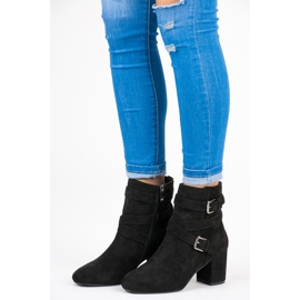 Seastar Bottines à talons en daim le noir 4