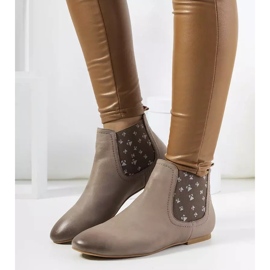 Slip-on gris mat Lucciano beige 1