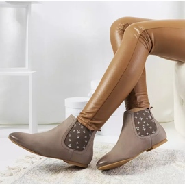 Slip-on gris mat Lucciano beige 2