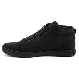 Polbut Chaussures creepers en cuir pour hommes 2108sw noir 1