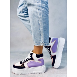 Baskets montantes Storm NOIR / VIOLET le noir 2