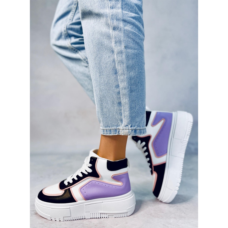 Baskets montantes Storm NOIR / VIOLET 2
