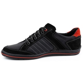 KOMODO Chaussures homme en cuir ciré 236K noir 1
