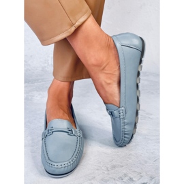 Mocassins classiques avec semelle intérieure en cuir Debell Bleu 2