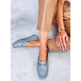Mocassins classiques avec semelle intérieure en cuir Debell Bleu 4