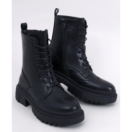 Aubert Bottines à lacets noires le noir 1