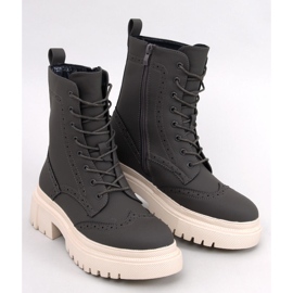 Aubert Bottines à lacets vertes 1