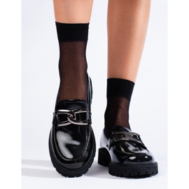 W. Potocki Mocassins femme laqués Potocki noir 2