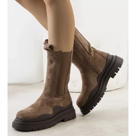 PA1 Bottines à plateforme Algade marron brun 1